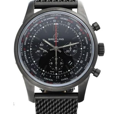 Breitling Transocean Unitime Pilot 46MM Watch | Steel Black PVD | B&amp;P2014 Used (Very good) | Year of production 2014 | Original box | Original papers