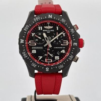 Breitling Endurance Pro 38MM Red Chronograph Quartz Watch | Ultra-light Polymer case | Rubber Strap Full Set B&amp;P2024 | NEW Condition: Like new &amp; unworn | Year of production 2024 | Original box | Origi