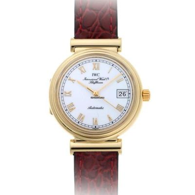 IWC Da Vinci Automatic Schaffhausen Da Vinci in 18k Yellow Gold 35mm Automatic FULL SET 1989 Used (Very good) | Year of production 1989 | Original box | Original papers