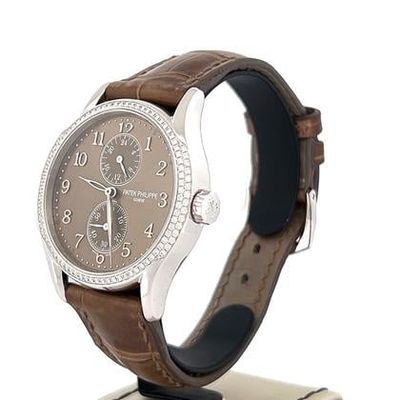 Patek Philippe Complications Calatrava 18k White Gold Brown Dial Factory Diamonds BEST INVESTMENT Used (Very good) | Year of production 2014 | Original box | No original papers