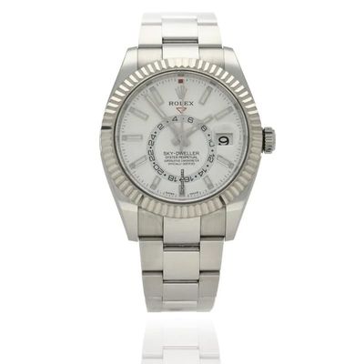 Rolex Sky-Dweller 42MM Steel 18K White Gold Bezel / White Dial / B&amp;P2020 / MINT Condition Used (Very good) | Year of production 2017 | Original box | Original papers