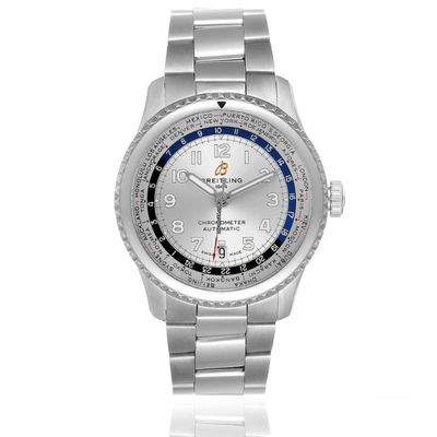 Breitling Navitimer 8 B35 Automatic Unitime 43MM Steel Watch / Silver Dial / B&amp;P2025 MINT Extra Brown Leather Bracelet Used (Very good) | Year of production 2025 | Original box | Original papers