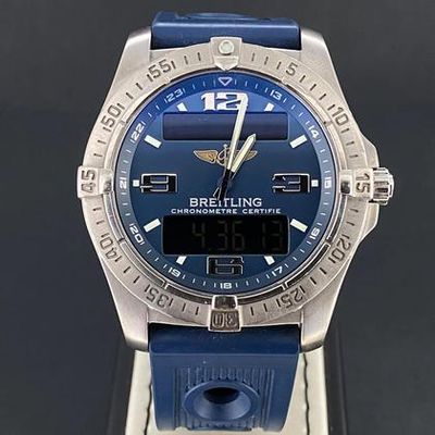 Breitling Aerospace Avantage 42MM Titanium / Rubber Bracelet / Blue Dial / Digital Watch B&amp;P2010 Used (Very good) | Year of production 2010 | Original box | Original papers