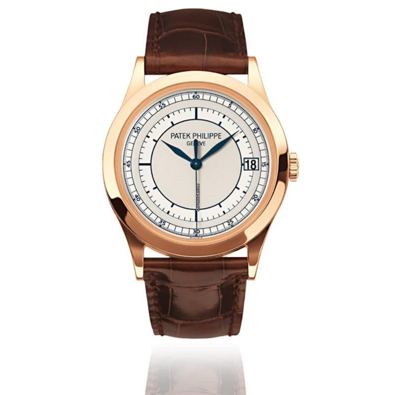 Patek Philippe Calatrava 18K Rose Gold / White Dial / Box and Papers 2017 / Brown Leather Bracelet / MINT Used (Very good) | Year of production 2017 | Original box | Original papers