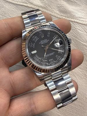 Rolex Datejust II 41MM Steel &amp; White Gold Bezel | Black Wimbledon Roman Dial | B&amp;P2016 NEW NOS Full Stickers Condition: Like new &amp; unworn | Year of production 2016 | Original box | Original papers
