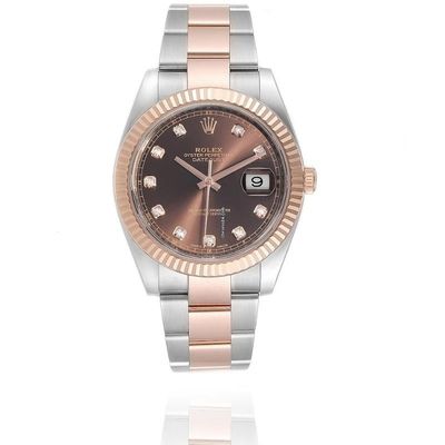 Rolex Datejust 41 41MM 18K Rose Gold/Steel Watch | Brown Chocolate Dial B&amp;P2018 MINT Condition Used (Very good) | Year of production 2018 | Original box | Original papers