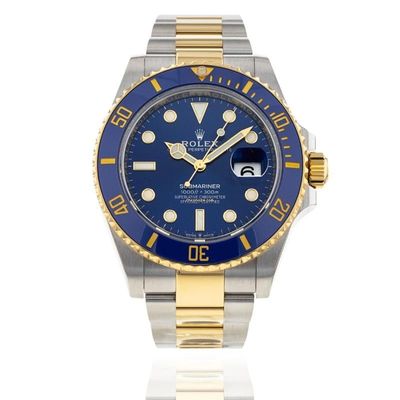 Rolex Submariner Date 41MM Steel 18K Yellow Gold | Blue Dial&amp;Bezel | B&amp;P 2021 Perfect Condition Used (Very good) | Year of production 2021 | Original box | Original papers