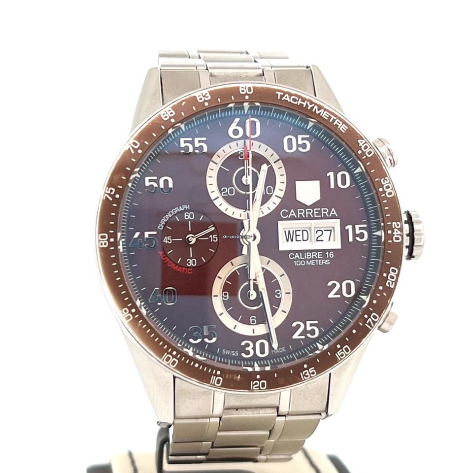 TAG Heuer Carrera Calibre 16 43MM Steel Brown Dial very Good Condition
