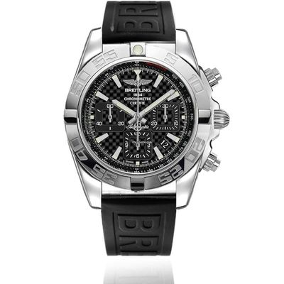 Breitling Chronomat 44 44MM Chronograph Steel Watch | Carbon Fibre Dial [rare] | B&amp;P2019 MINT Used (Very good) | Year of production 2019 | Original box | Original papers