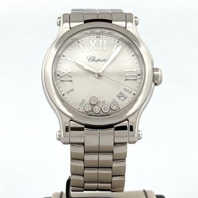 Chopard Happy Sport 36MM Quartz Steel Watch | Floating 5 Diamonds | Mint condition Used (Very good) | Year of production 2014 | Original box | No original papers