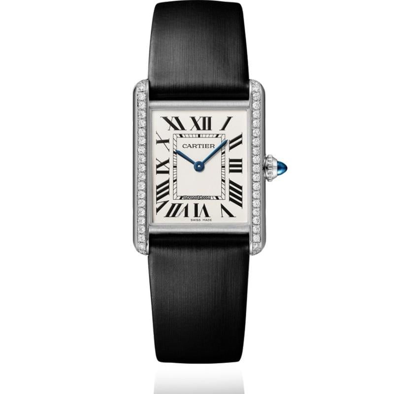 Cartier Tank Must Large Steel Watch / Factory Diamond Set Bezel / White Dial / Box Only Used (Very good) | Year of production 2023 | Original box | No original papers