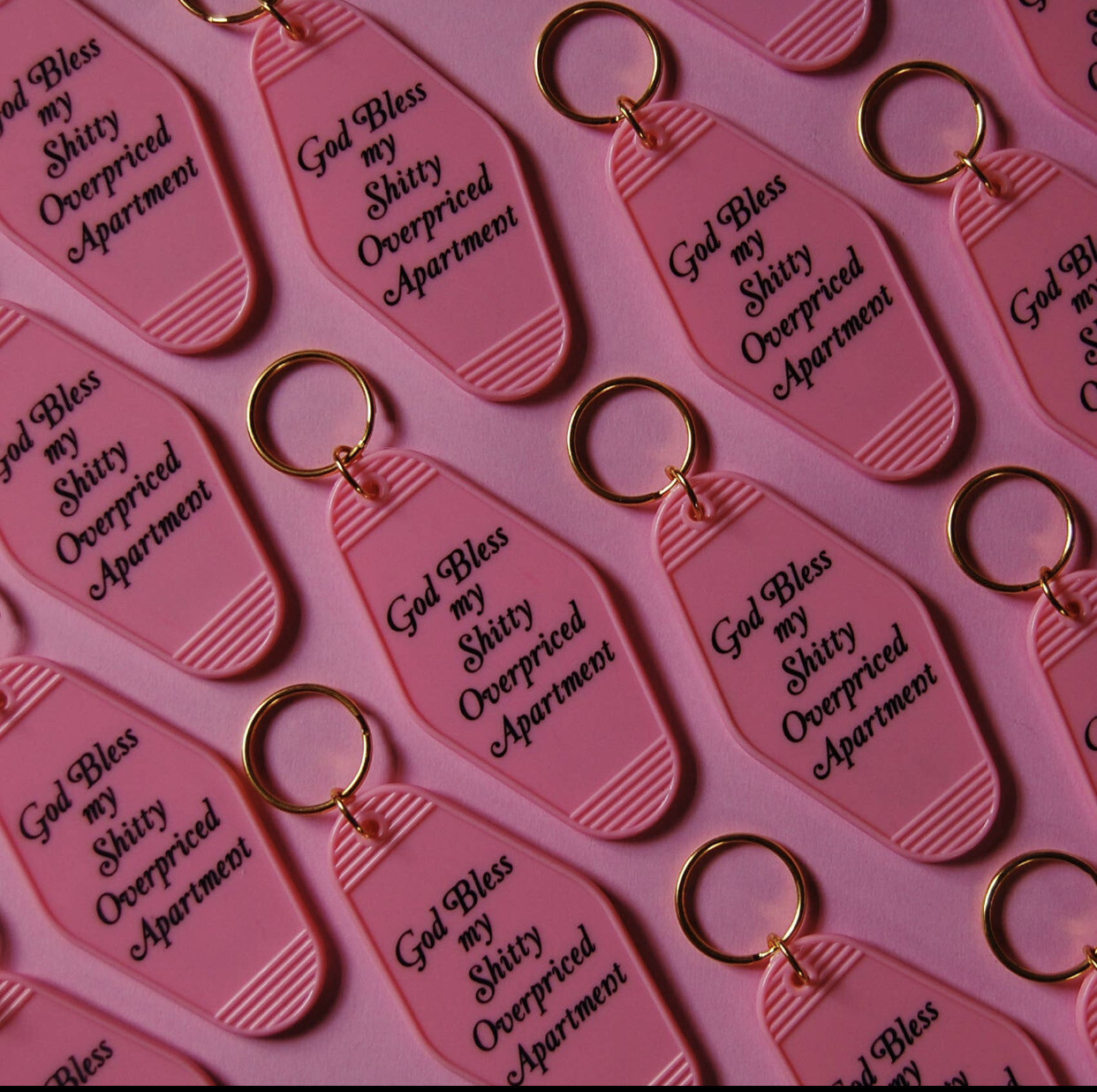 God Bless My Shitty Overpriced Apartment (keychain)