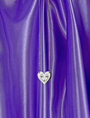 Crying Heart Necklace (Silver)