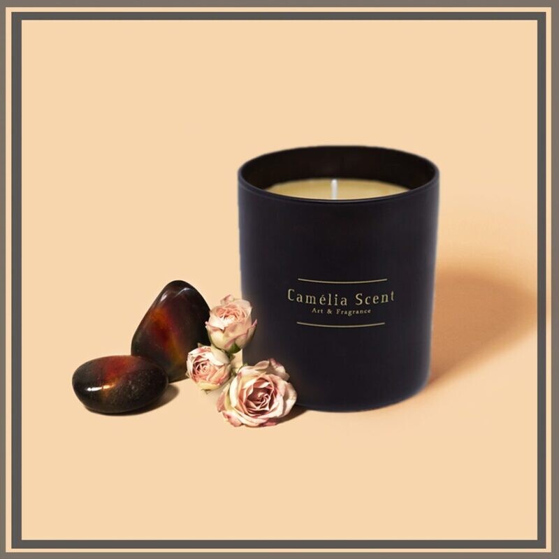 Bougies en verre sablé - 250g