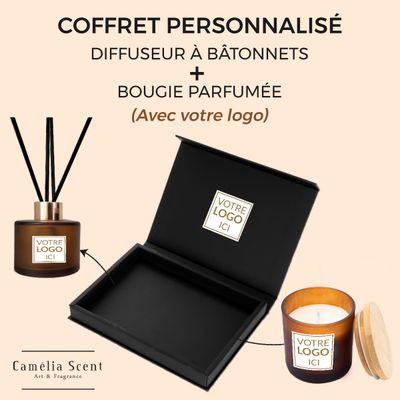 Coffret personnalisé diffuseur &amp; bougie