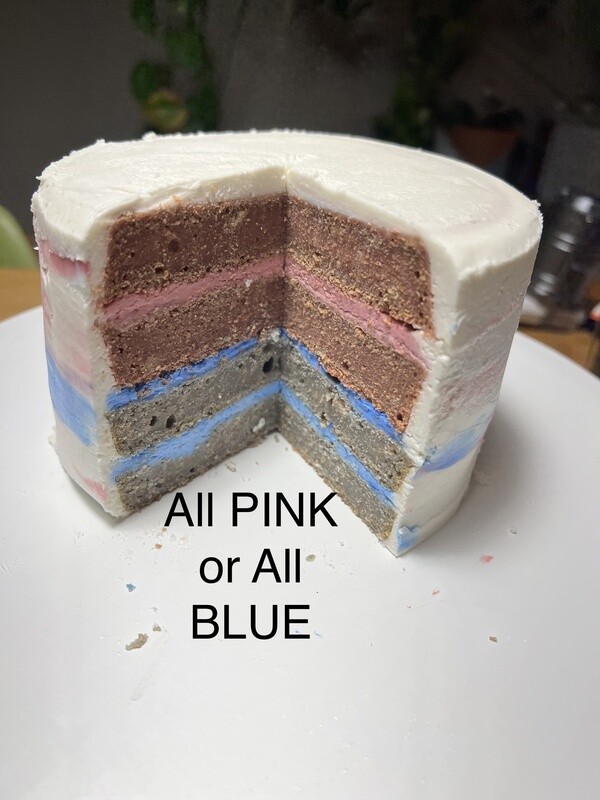 Layered Gender Reveal Cake