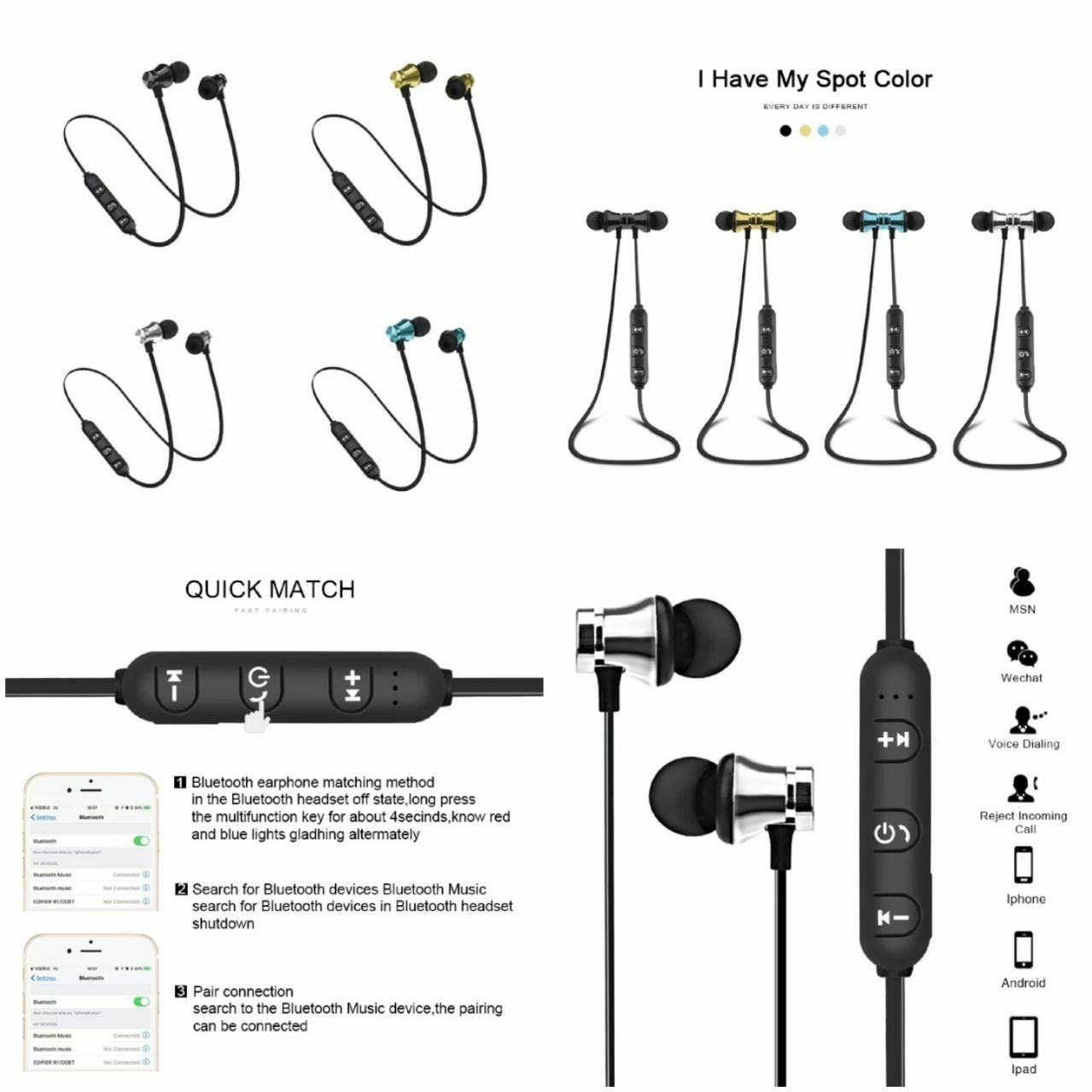 Bluetooth наушники водостойкие