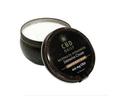 CBD Daily Intensive Cream Ultimate Strength Grapefruit Mint 600 mg