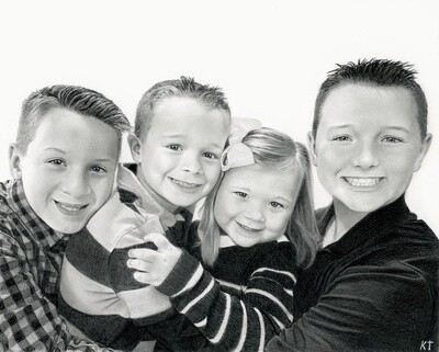 Custom 8x10 inch graphite portrait (head and shoulders) $155 Custom 8x10 inch graphite portrait (head and shoulders) $155