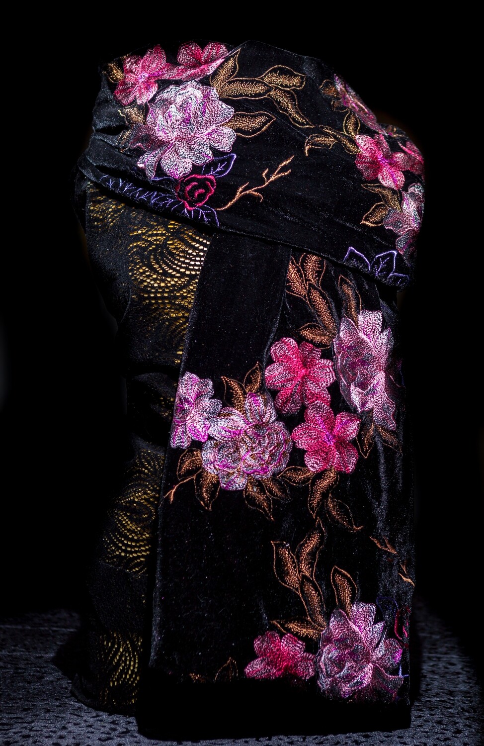 Velvet Embroidered Scarf Velvet Embroidered Scarf