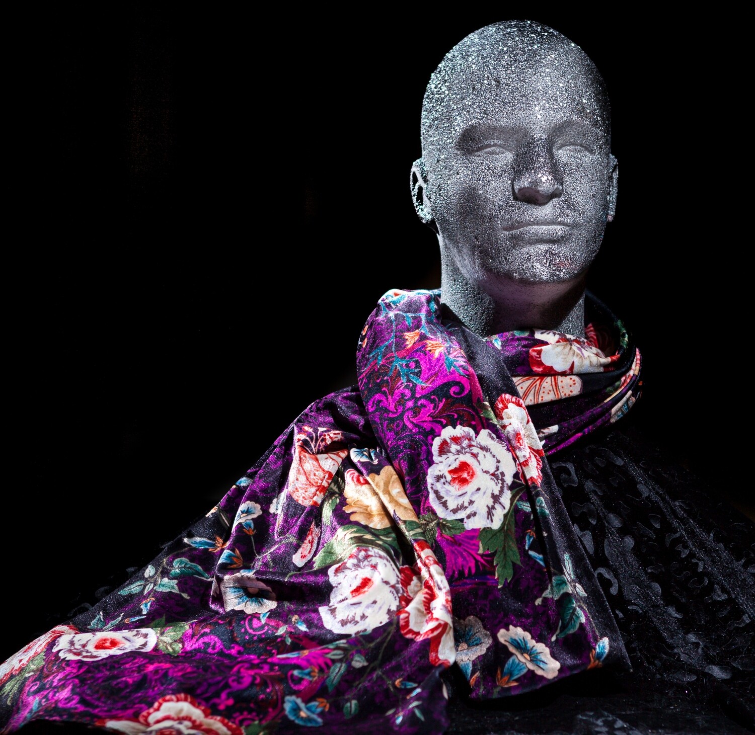 Velvet Scarf with flowers Velvet Scarf with flowers