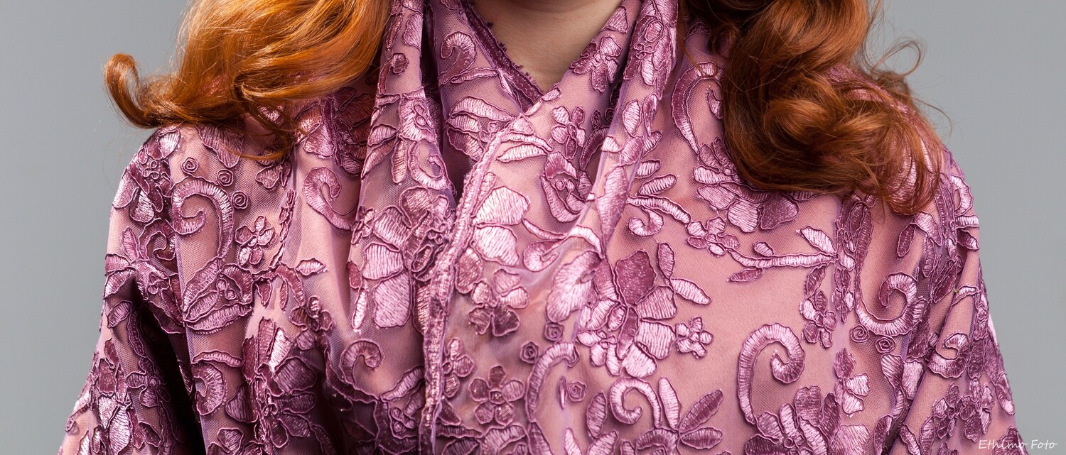 Pink lace with Mohair Liner Pink lace with Mohair Liner