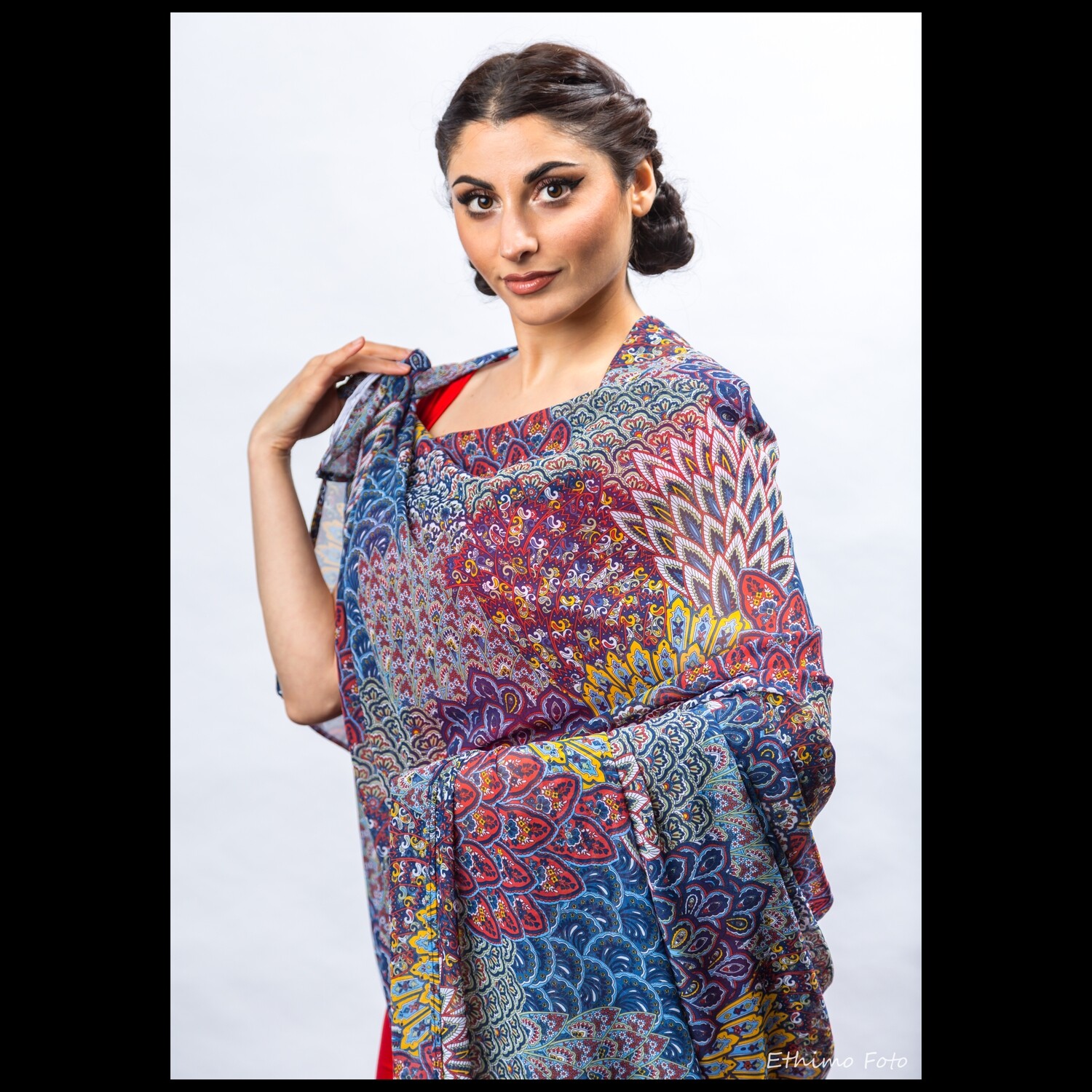 Peacock Paisley Wrap or Scarf Peacock Paisley Wrap or Scarf