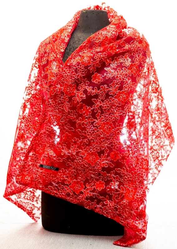 red lace wrap