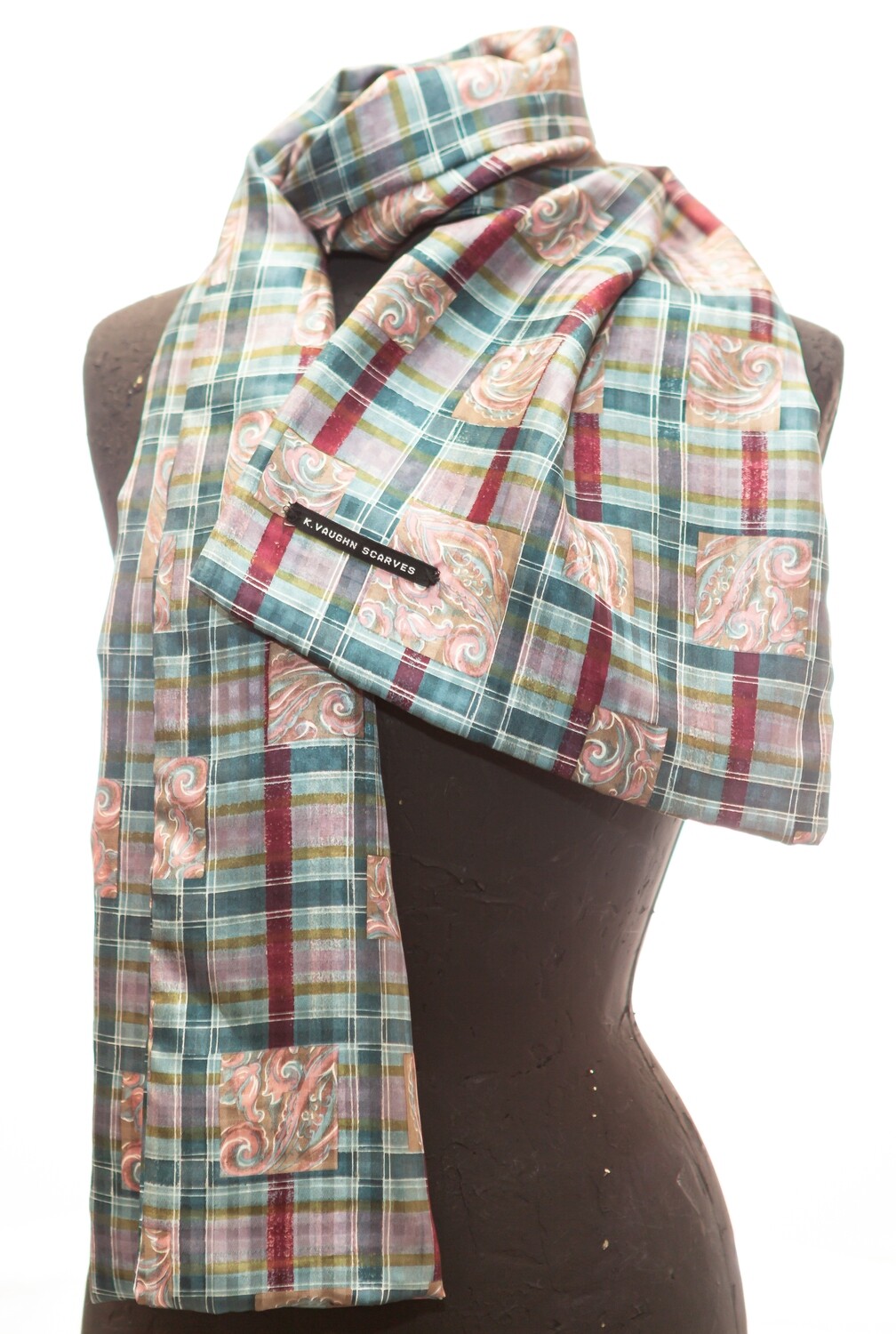 Teal and Burgundy Plaid