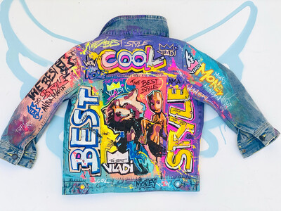 COOL -Kids Jeans Jacket 128cm -Original Art VLADI