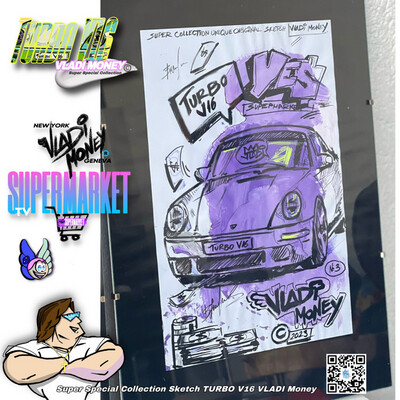 Porsche N3 - Sketch Unique Original VLADI Money