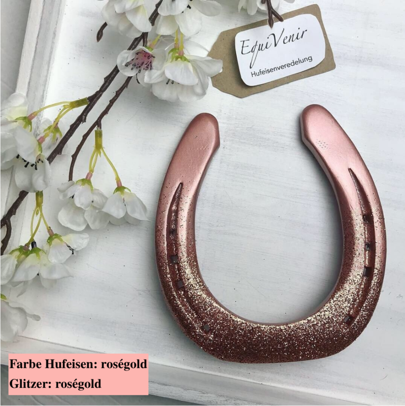 Hufeisenveredelung Ombré (Glitzer unten)