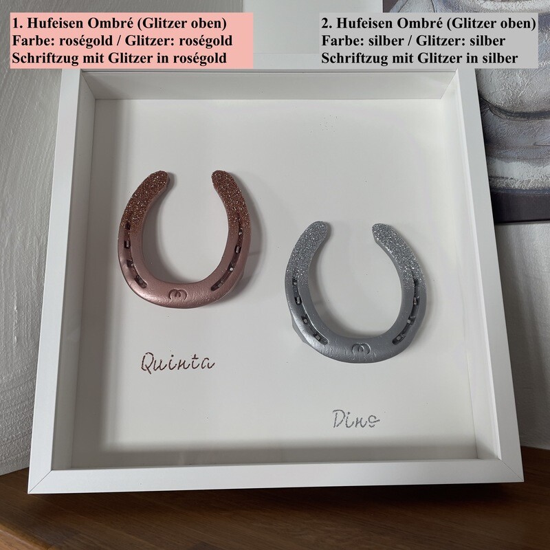 Hufeisenveredelung mit Bilderrahmen (35x35cm)