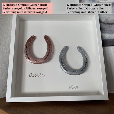 Hufeisenveredelung mit Bilderrahmen (35x35cm)