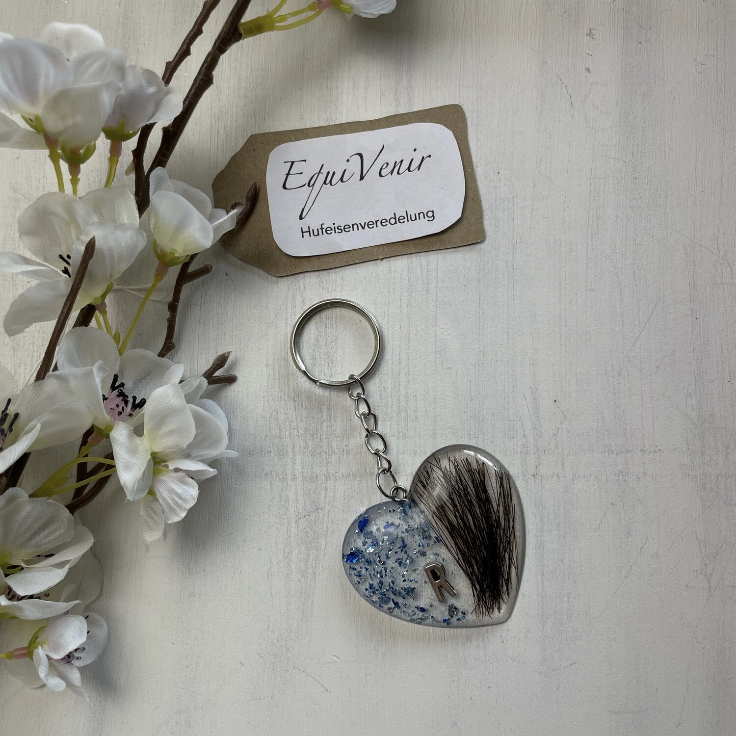 Tierfell Schlüsselanhänger Herz