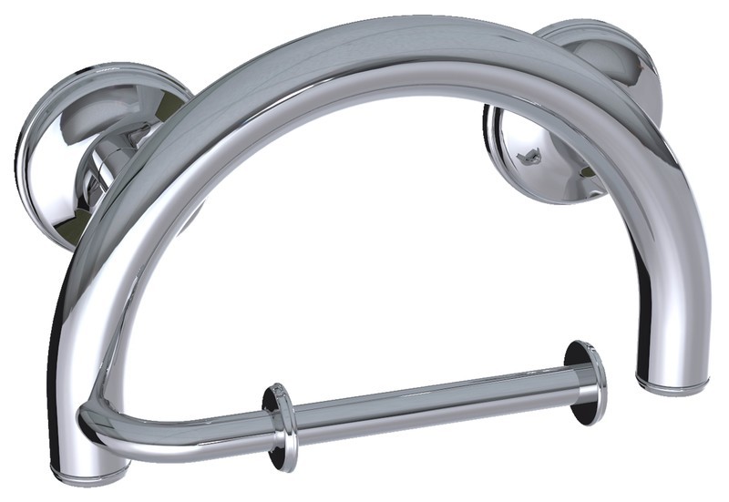 2-in-1 Grab Bar Toilet Paper Holder Available in 3 Finishes
