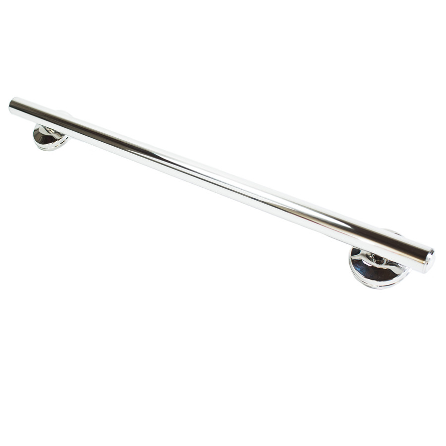 24 Inch Straight Shower Grab Bar Capped Ends