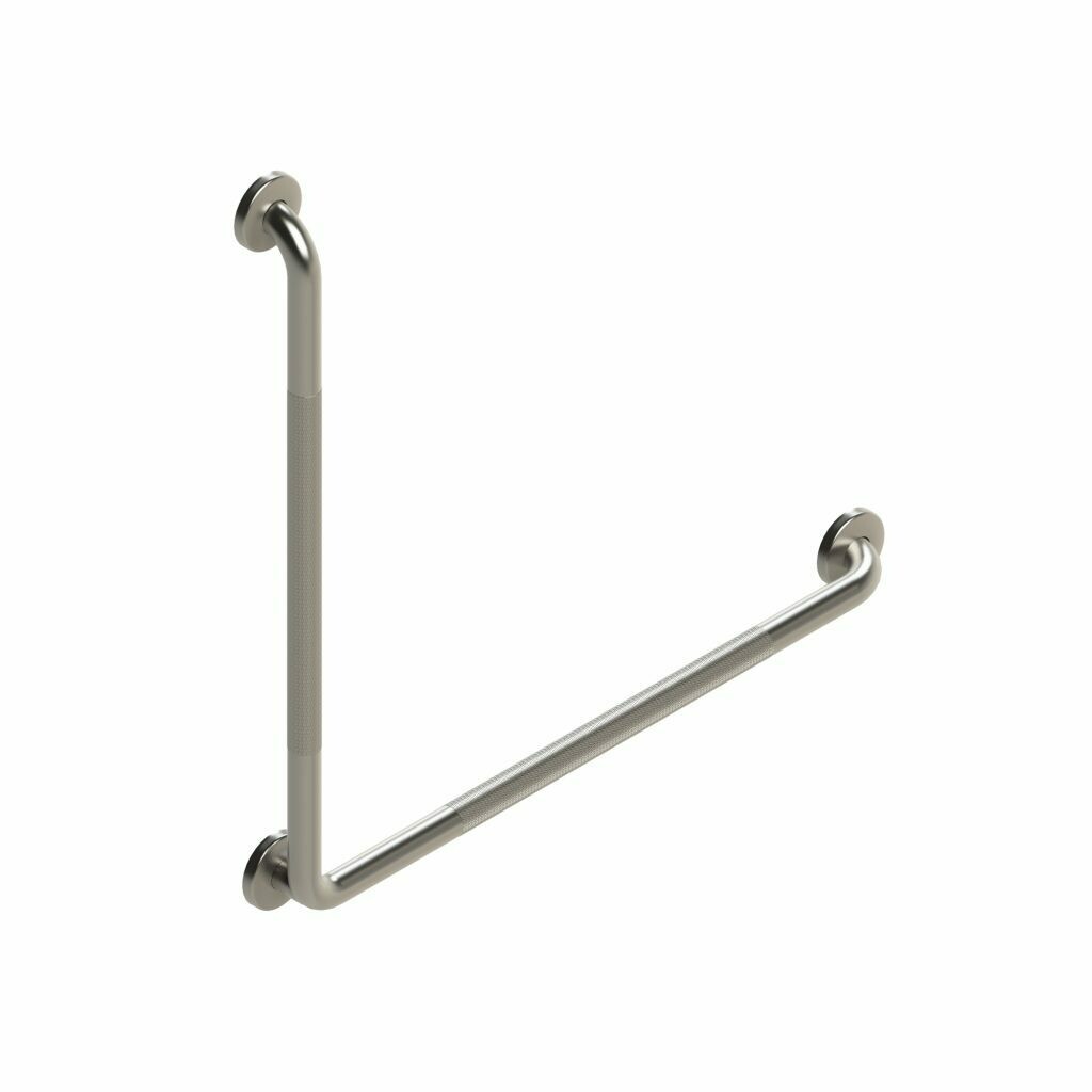 L-Shaped Grab Bar - Stainless Knurled