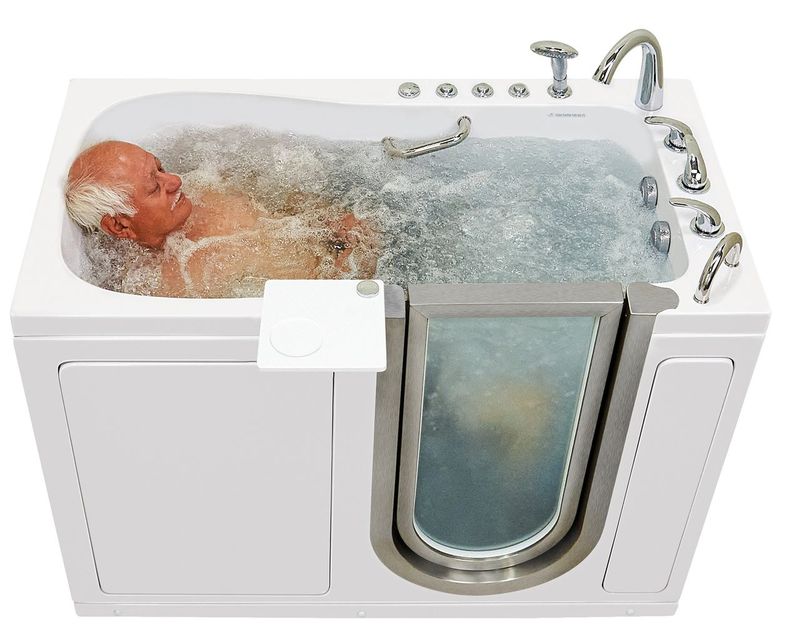 Deluxe Walk-In Tub – 30″x55″ (76.2x140cm), Dual Drain Technology