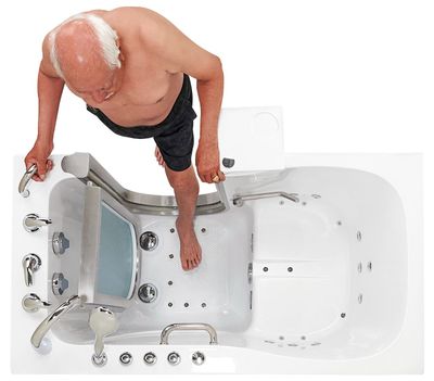 Deluxe Walk-In Tub – 30″x55″ (76.2x140cm), Dual Drain Technology