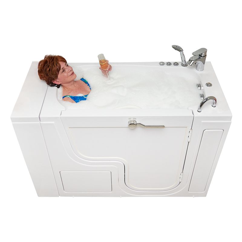 Transfer26 Outward Swing Door Wheelchair Accessible Walk-In Tub – 26″ x 52″ (66 x 132cm), Dual Drain Technology
