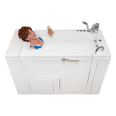 Transfer26 Outward Swing Door Wheelchair Accessible Walk-In Tub – 26″ x 52″ (66 x 132cm), Dual Drain Technology
