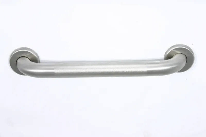 16 inch ADA Compliant Grab Bar Standard Peened Grip 1 1/4 inch Diameter Twist Covers &amp; Mounting Hardware Included