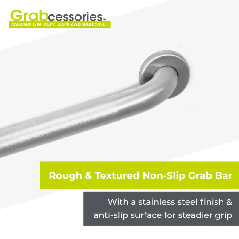 16-inch ADA Compliant Grab Bar Standard w/ 2 Grip Options