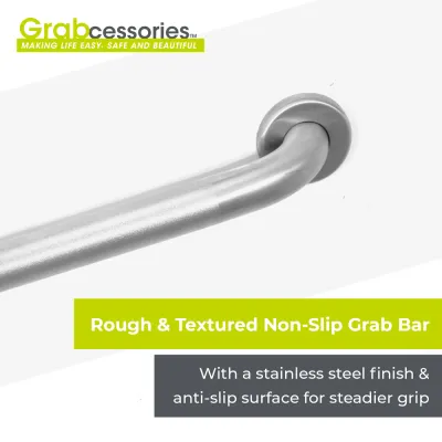 16-inch ADA Compliant Grab Bar Standard w/ 2 Grip Options