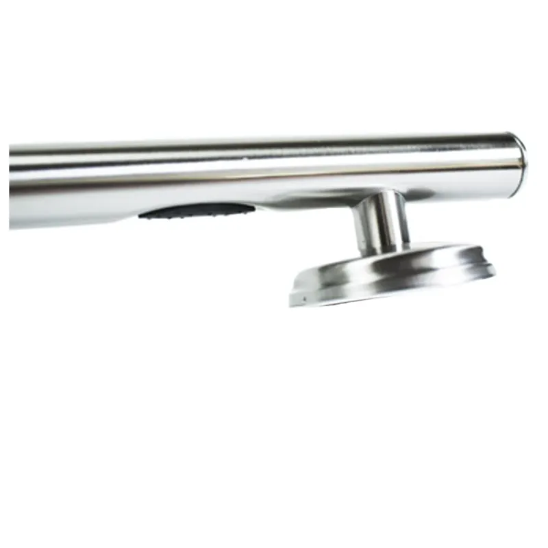 Decorative 20-inch Straight Grab Bar with Capped Ends, Multiple Nubby Rubber Grips