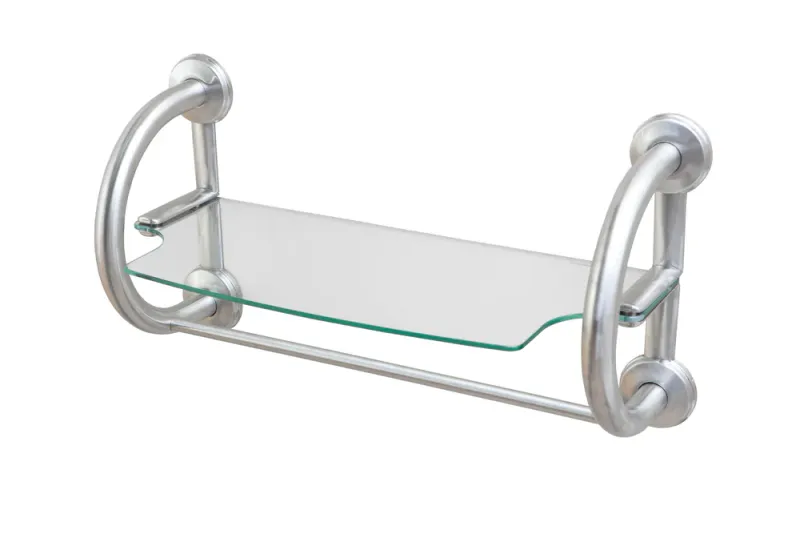 Decorative 3-in-1 Grab Bar w/ Towel Shelf