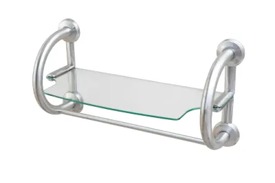 Decorative 3-in-1 Grab Bar w/ Towel Shelf