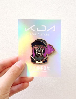 KDA POP/STARS - Akali - Glow in the Dark + Glitter - Hard Enamel Pin