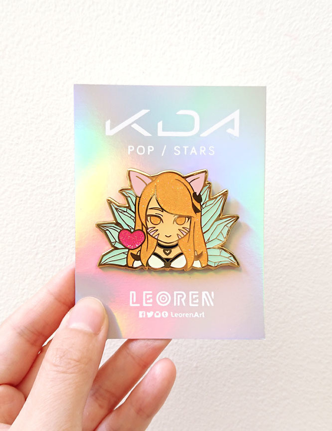 KDA POP/STARS - Ahri - Glow in the Dark + Glitter - Hard Enamel Pin